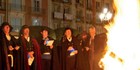 Canto de las marzas en Plaza Mayor, Burgos