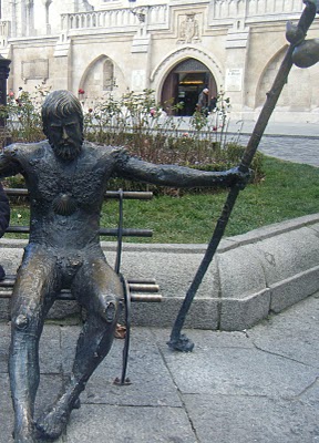 Estatua de bronce "El peregrino"