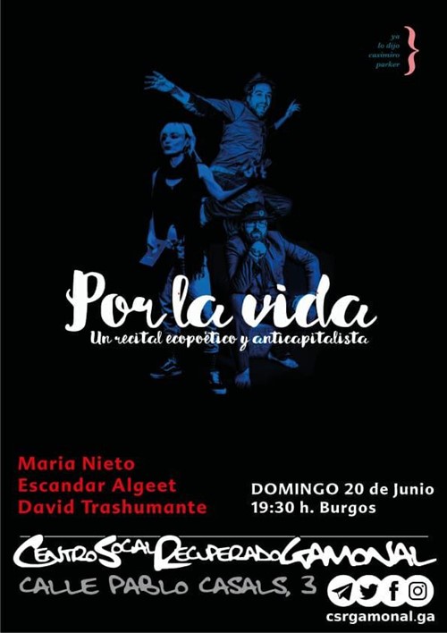 Por la vida, un recital ecopoético y anticapitalista