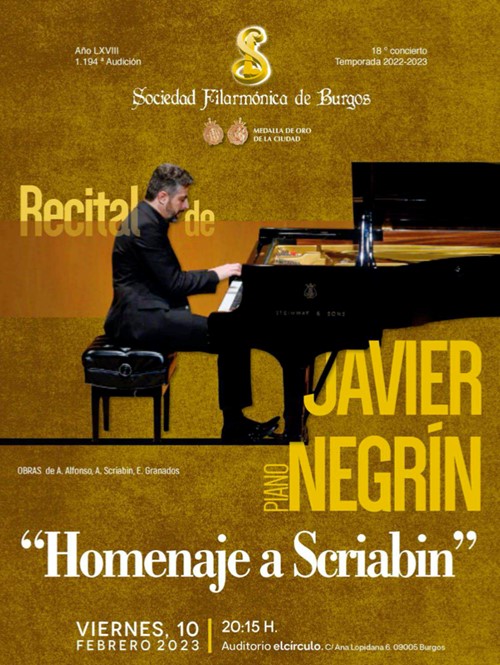 Recital de piano. Javier Negrín