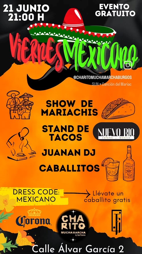 Viernes mexicano mariachis