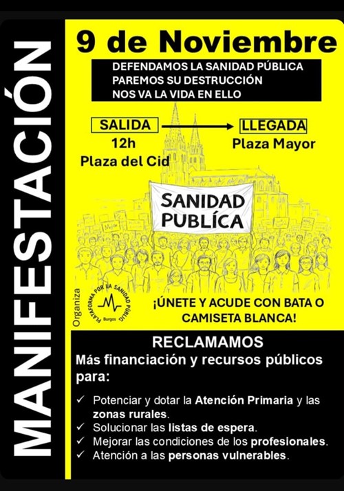 Defendamos la Sanidad Pública. Paremos su destrucción