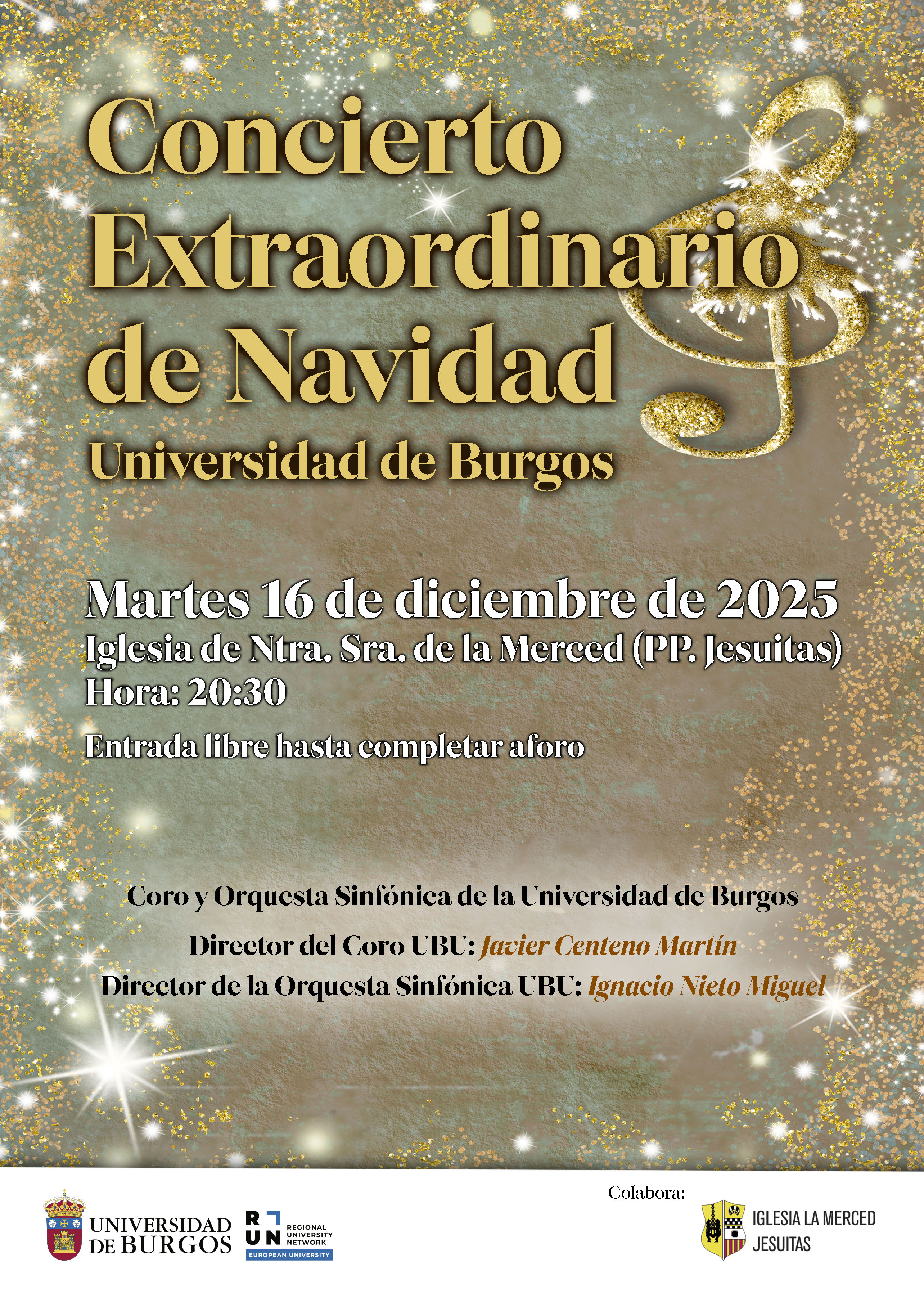 Concierto Extraordinario de Navidad de la UBU en Iglesia de la Merced, Burgos