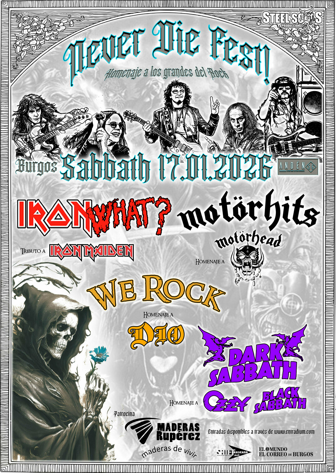 Never Die Fest! en Sala Andén 56, Burgos