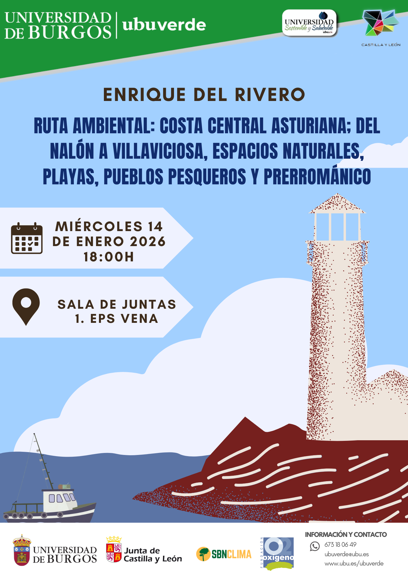 Ruta Ambiental: Costa Central Asturiana en Facultad de Ciencias, Burgos