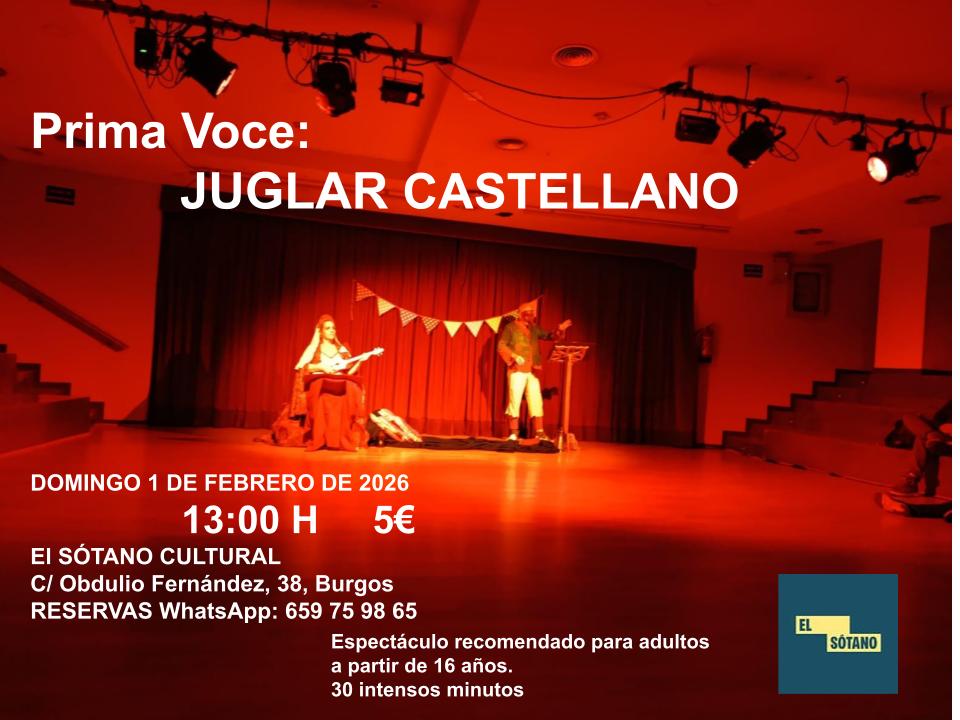 Prima Voce: Juglar Castellano en El Sótano Café Cultural, Burgos