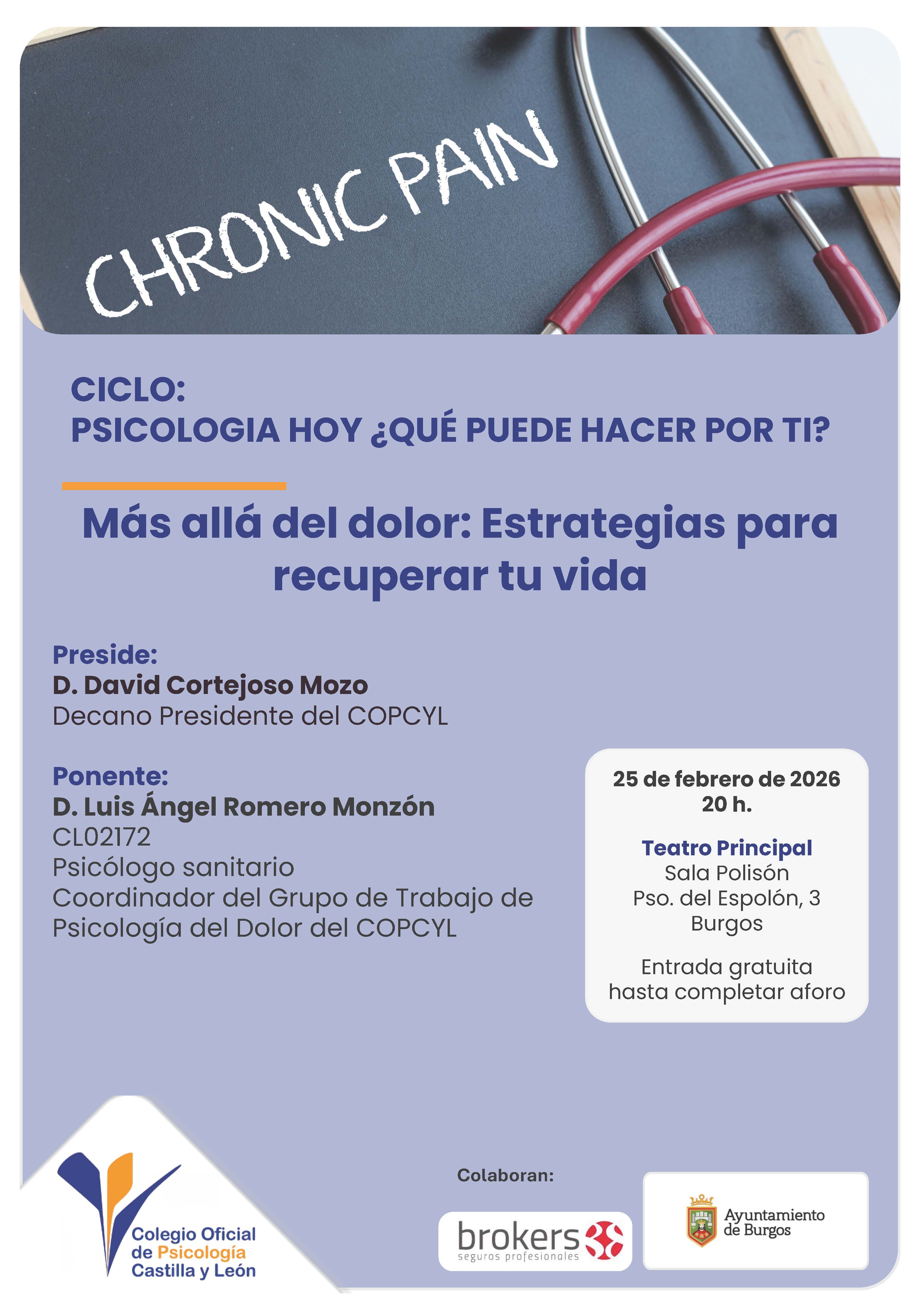 Más allá del dolor: Estrategias para recuperar tu vida en Sala Polisón, Burgos