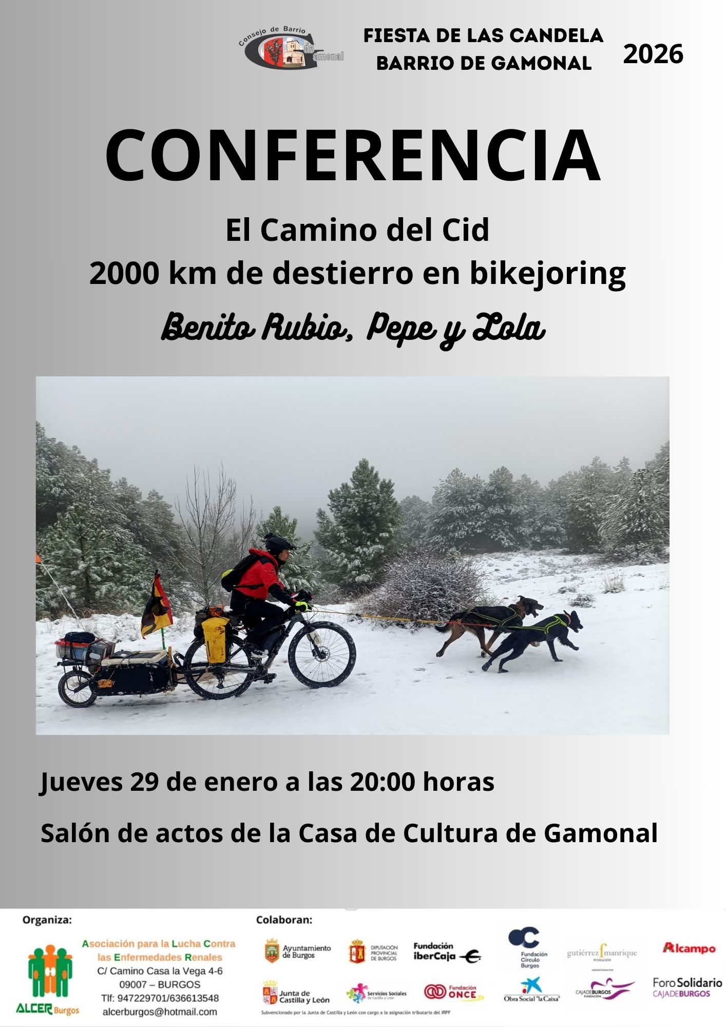 El camino del cid. 2000 km de destierro en bikejoring en Casa de Cultura de Gamonal, Burgos