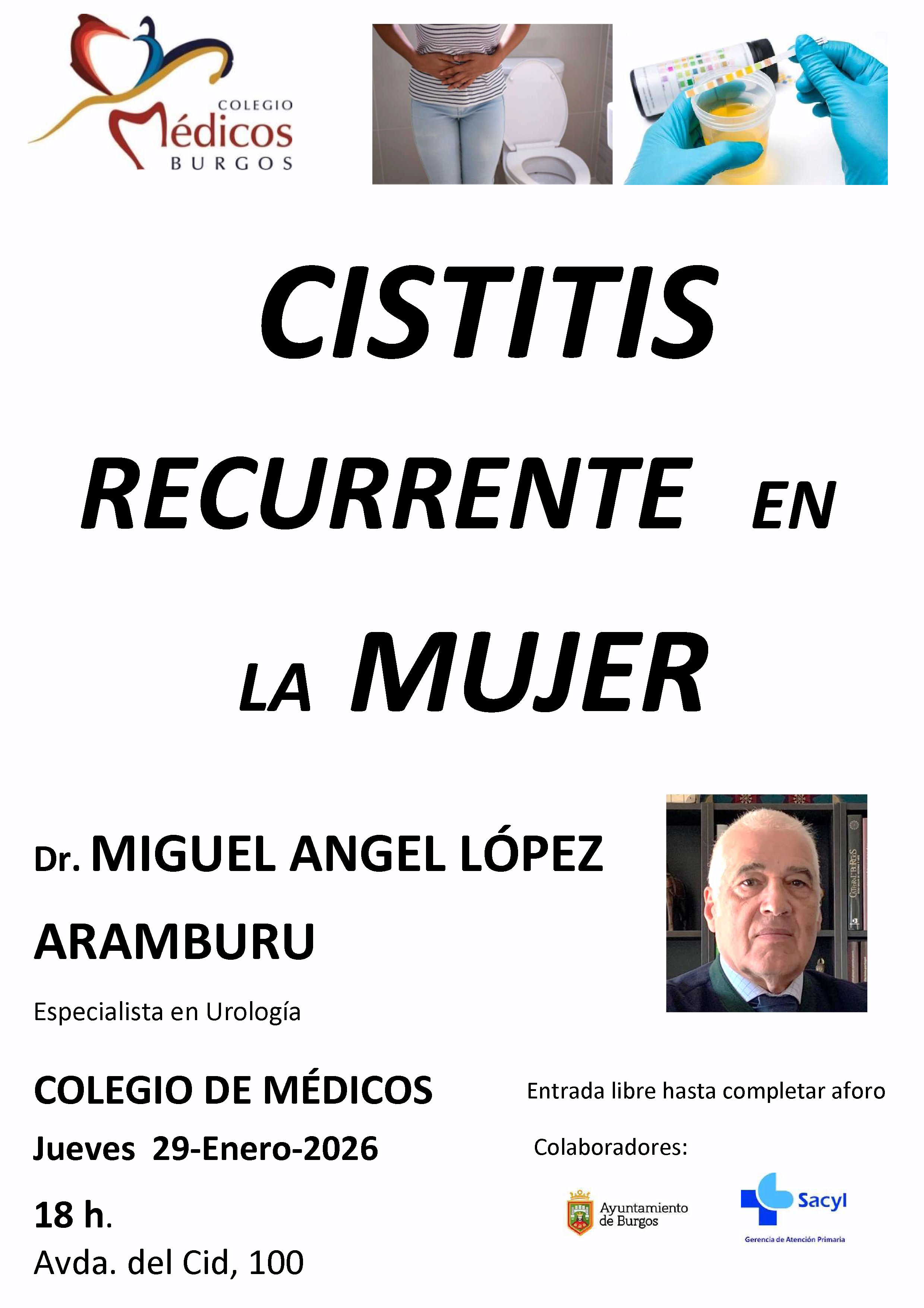 Cistitits recurrente en la mujer en Colegio de Médicos, Burgos