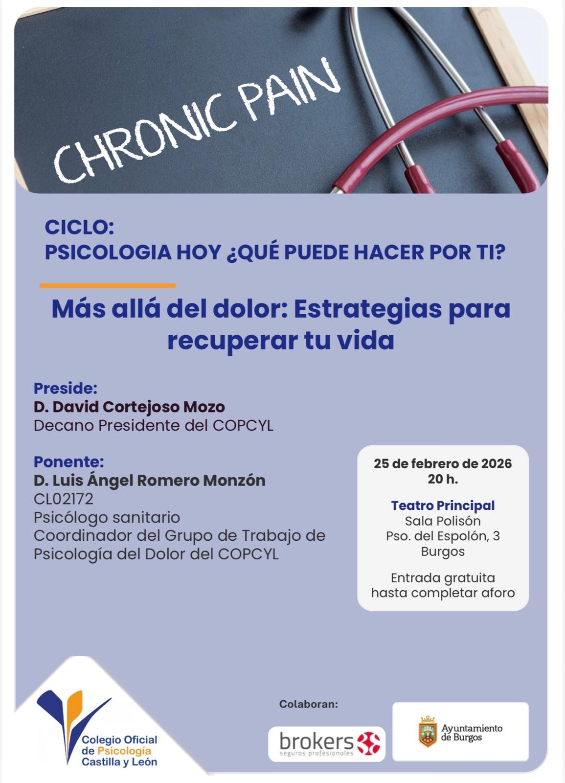 Psicología hoy: más allá dolor: estrategias recuperar  vida en Sala Polisón, Burgos