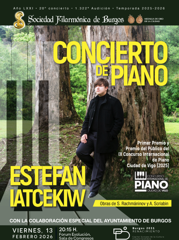 Concierto de piano. Estefan Iatcekiw en Auditorio Fórum Evolución Burgos, Burgos