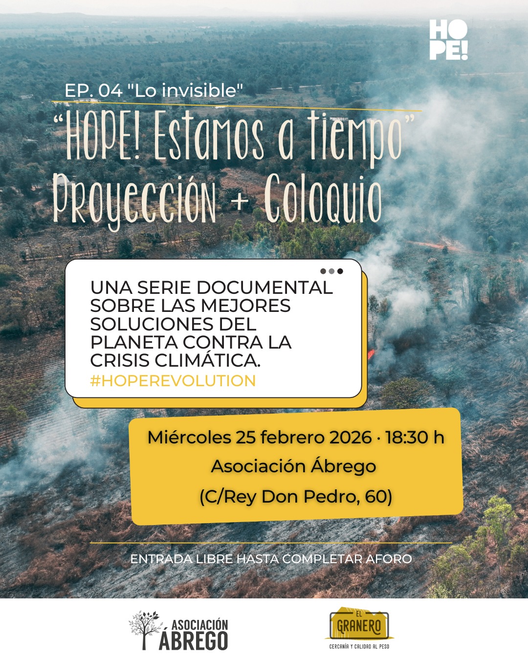Docuserie Hope! (Episodio 4) - Proyección + Coloquio en Asociación Ábrego, Burgos