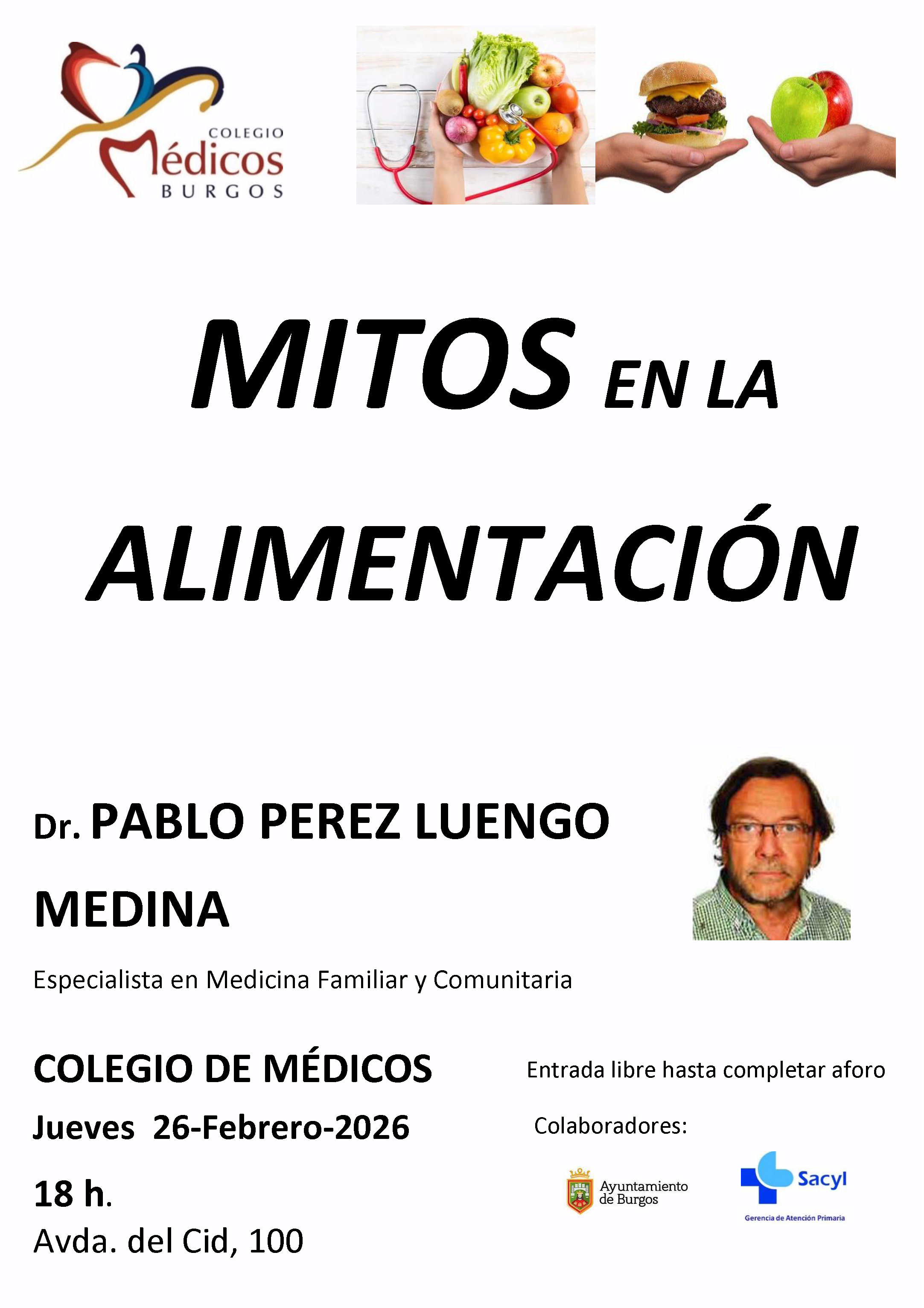 Mitos en la alimentación en Colegio de Médicos, Burgos