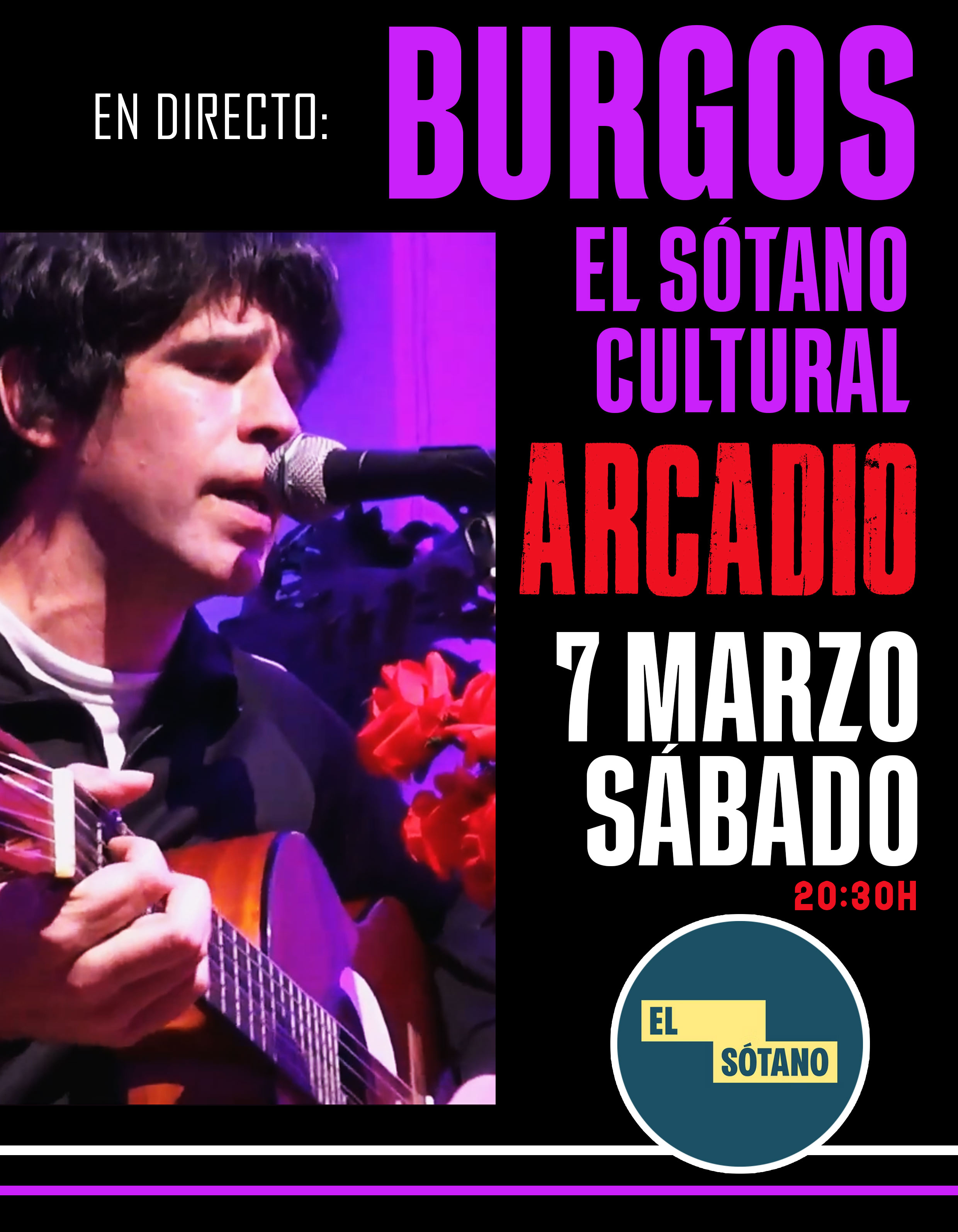 Arcadio en El Sótano Café Cultural, Burgos