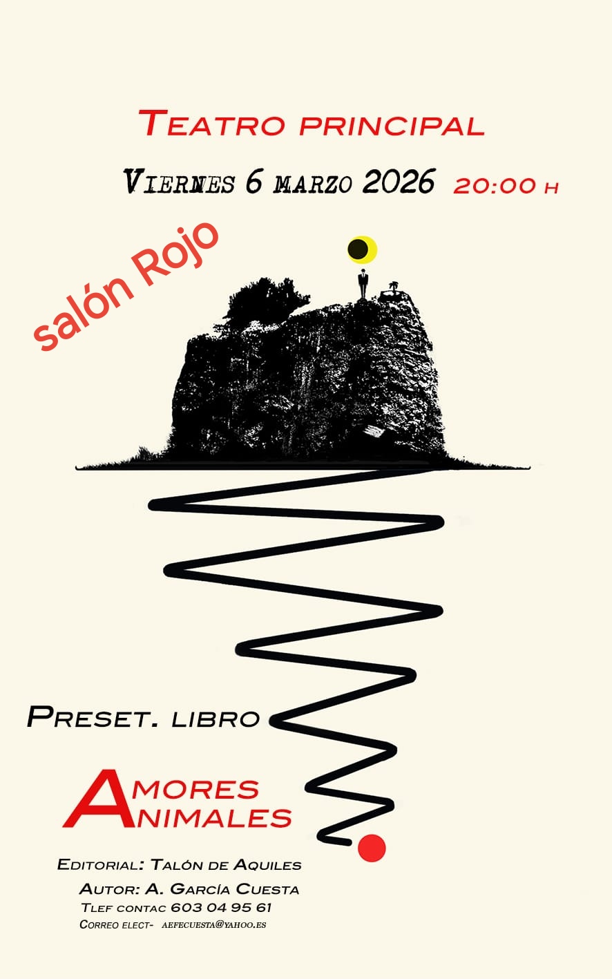 Amores Animales presentación en Salón Rojo del Teatro Principal, Burgos