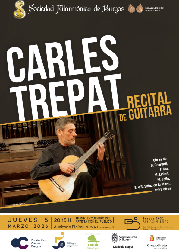 Carles Trepat. Recital de guitarra en Auditorio elcírculo, Burgos