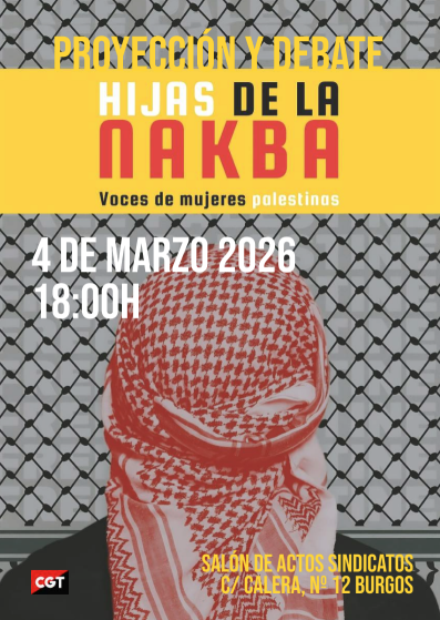 Proyección y debate: Hijas de la Nakba en Salón Edificio de los Sindicatos, Burgos