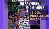 Manifestación del 8M en Plaza del Mío Cid, Burgos