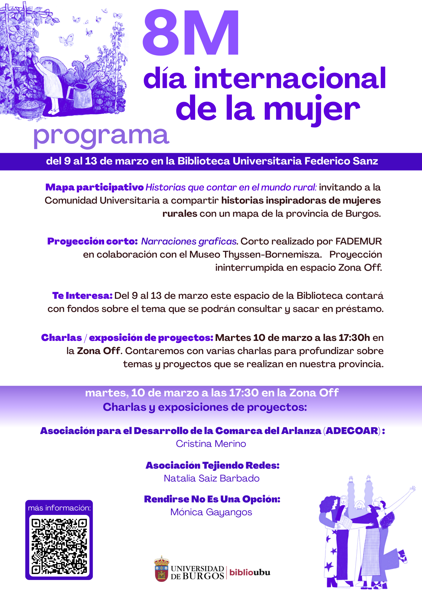 8M : La mujer en el mundo rural en Biblioteca Central Universitaria, Burgos