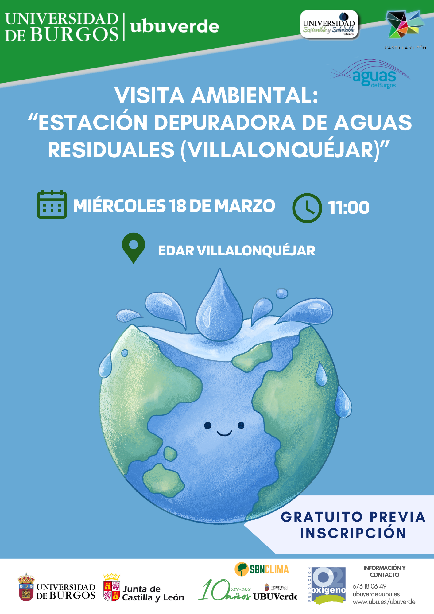 Visita Ambiental: Estación Depuradora de Aguas Residuales en Puerta de la Estación Depuradora de Aguas Residuales (EDAR) de Villalonquéjar, Burgos