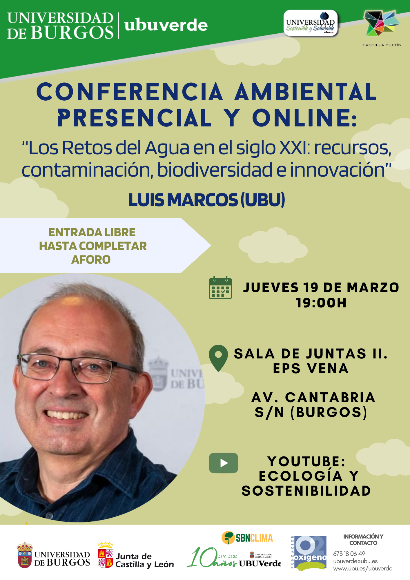 Los Retos del Agua en el siglo Xxi en Sala de juntas 2. Escuela Politécnica Superior. Río Vena, Burgos