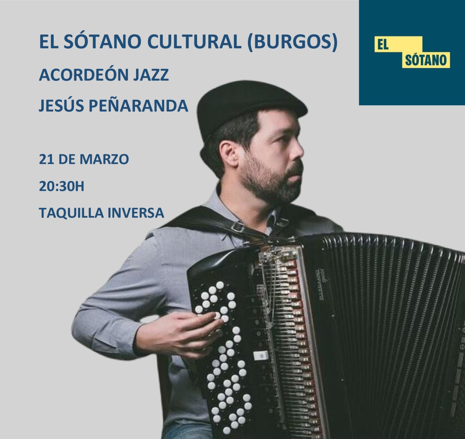 Jesús peñaranda. acordeón jazz en El Sótano Café Cultural, Burgos