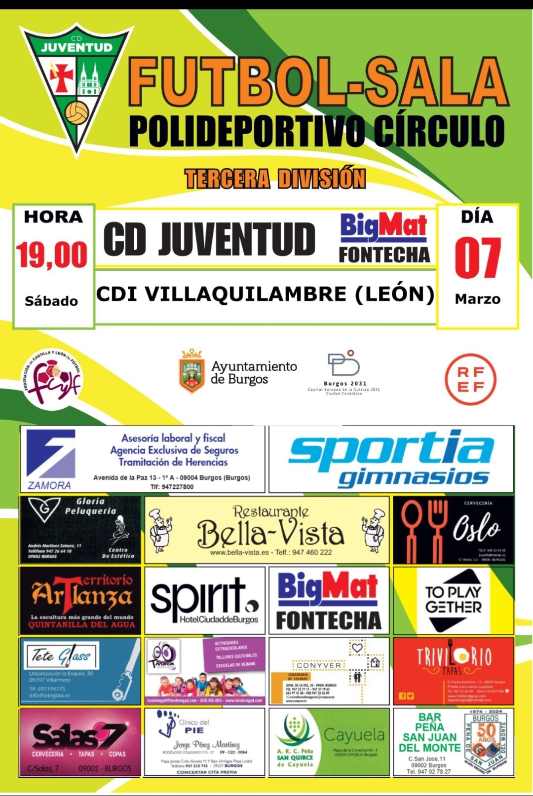 Big Mat Juventud- CdI Villaquilambre(León) en Polideportivo elcírculo, Burgos