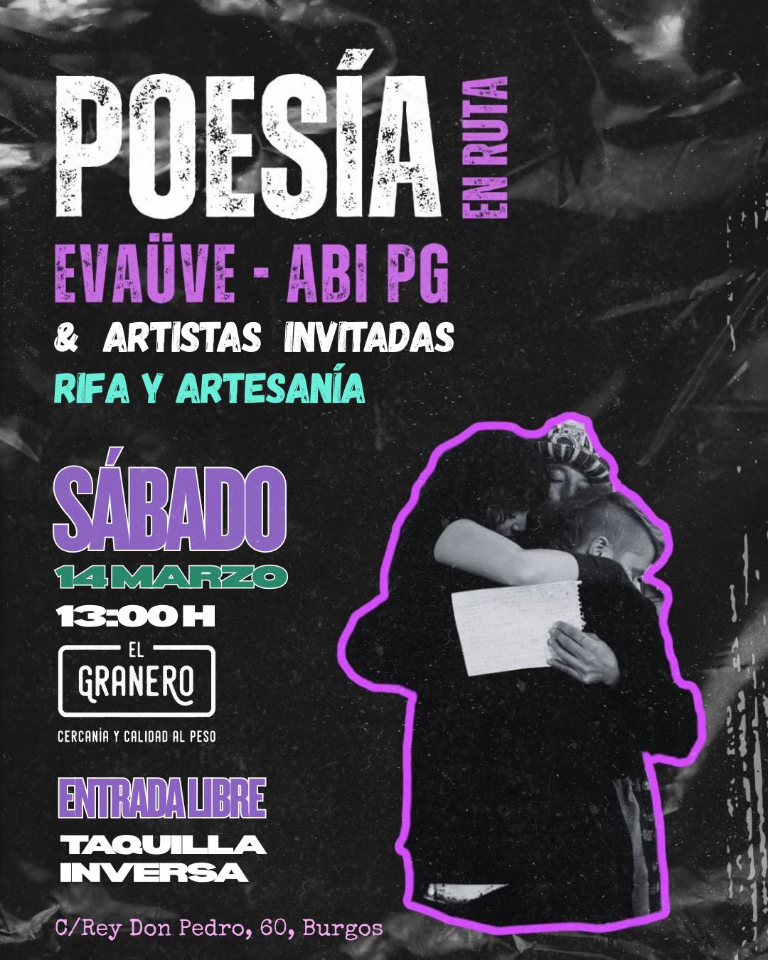 Poesía en ruta: EvaÜve - Abi PG en El Granero, Burgos