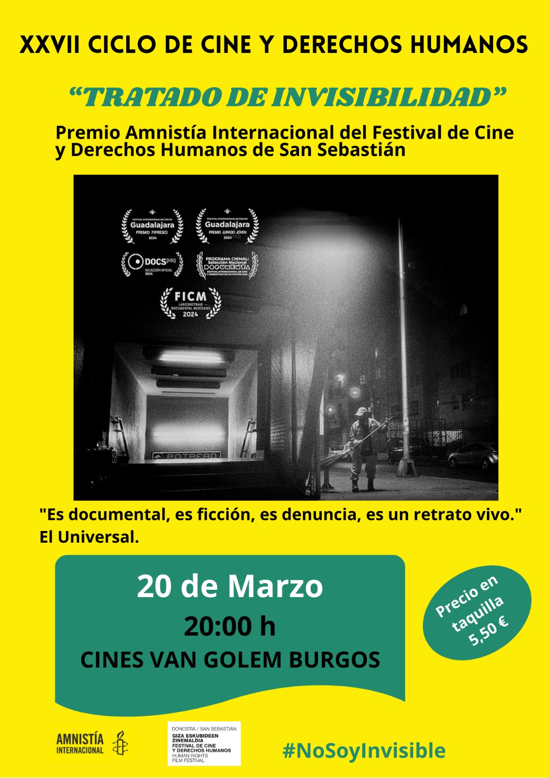 Tratado de invisibilidad. Fin del Ciclo de Cine de AI. en Van Golem, Burgos