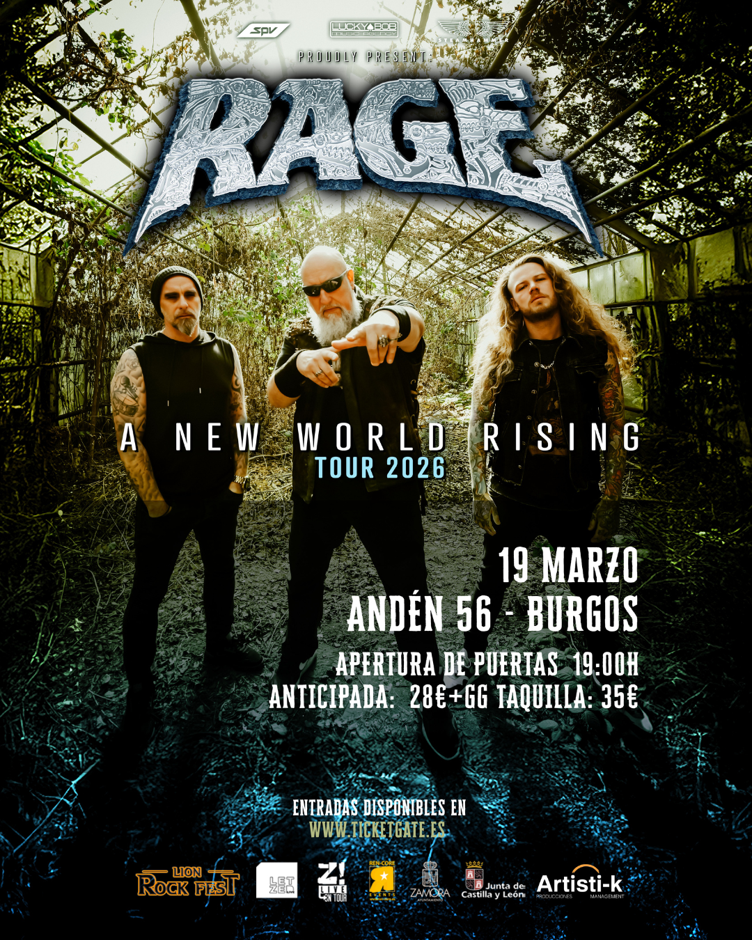 Rage en Sala Andén 56, Burgos