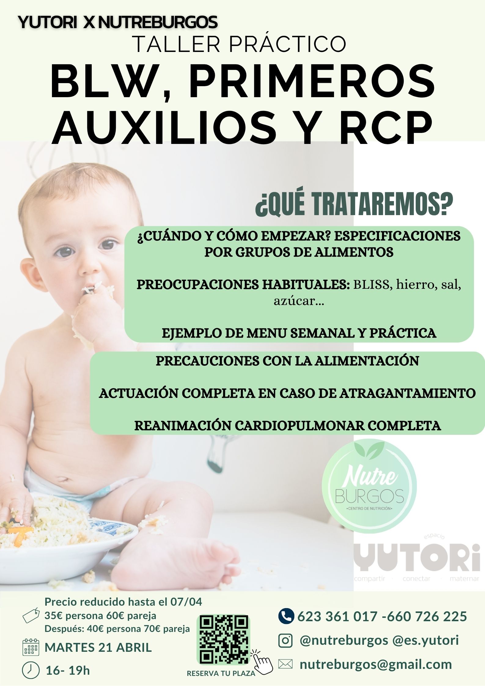 Taller de primeros auxilios y Blw en BeUp Sports, Villalonquéjar, Burgos