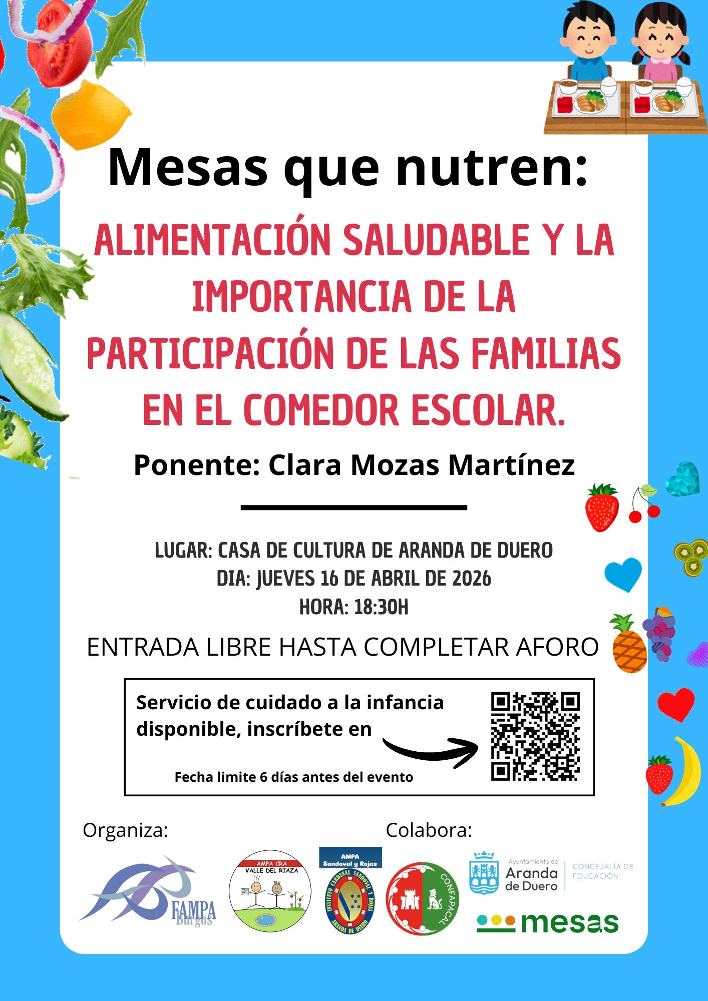 Comedores escolares. Funcionamiento y retos en Casa de Cultura, Aranda de Duero, Burgos