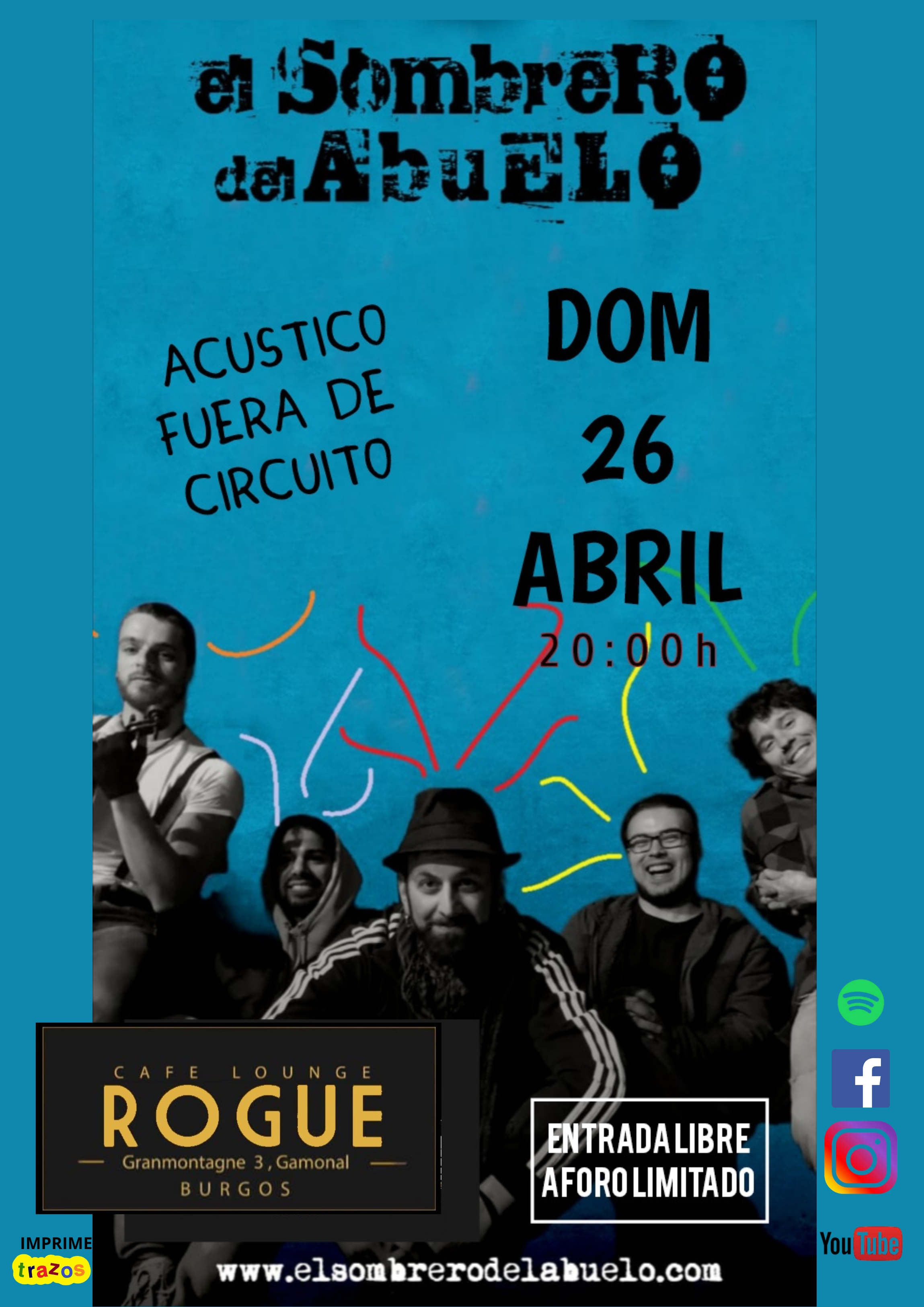 El sombrero del abuelo en Rogue Café Lounge - Fco. Grandmontagne 3, Burgos