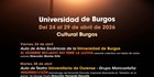 Muestra de Teatro Universitario en Cultural Caja de Burgos, Burgos