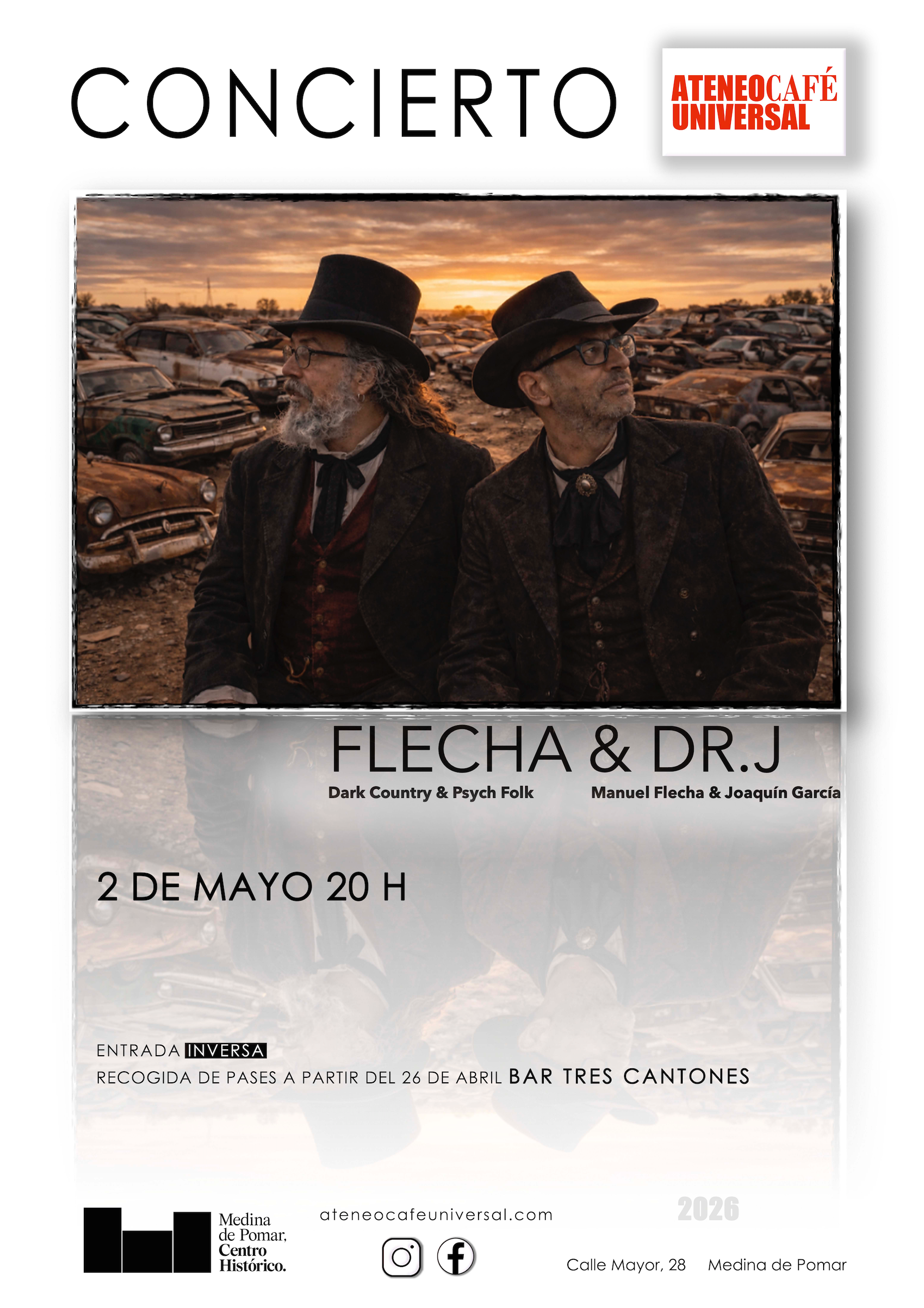 Flecha & Dr. J en Ateneo Café Universal, Medina de Pomar, Burgos