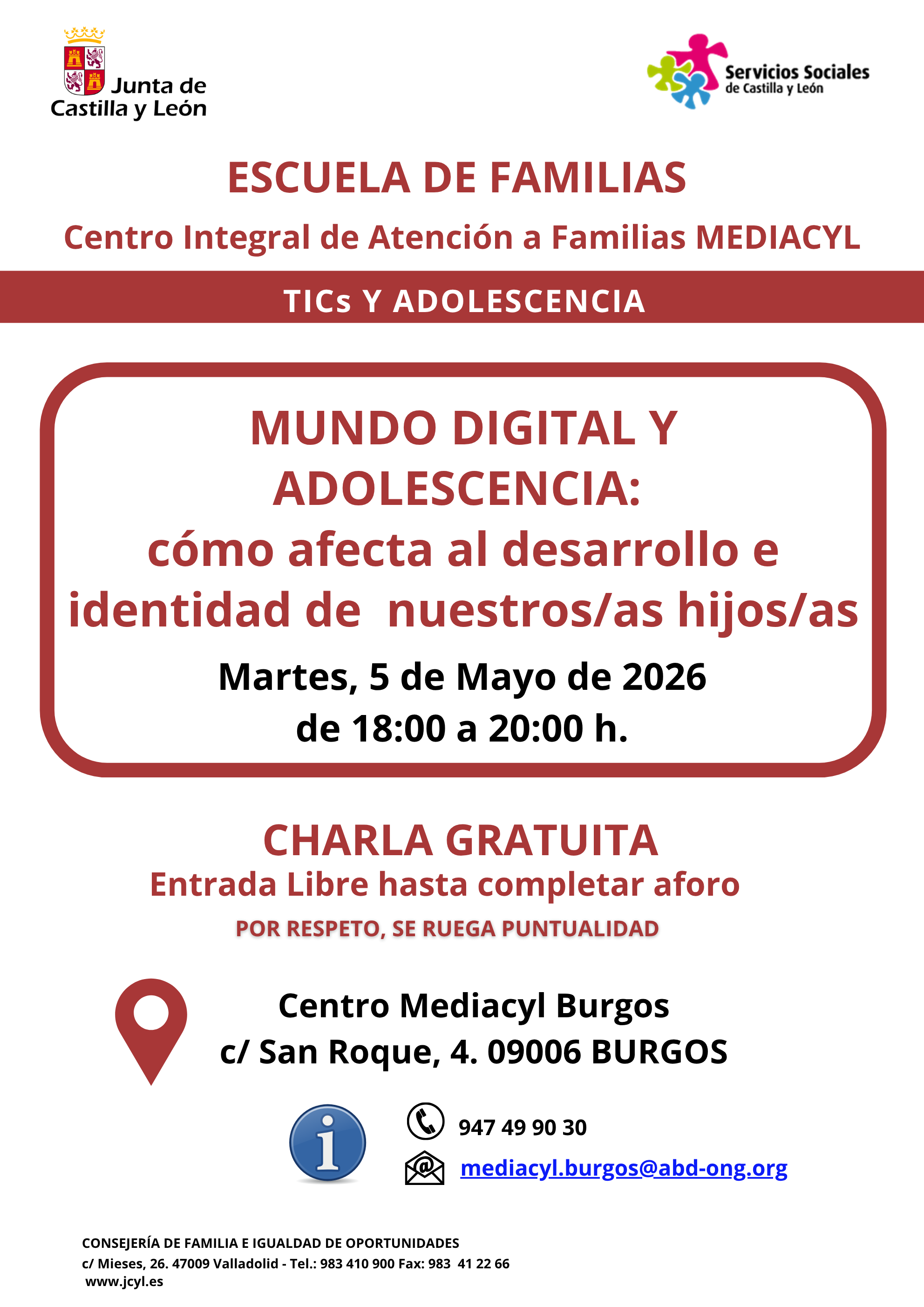 Mundo Digital Y Adolescencia efectos en desarrollo&identidad en Centro MEDIACYL, Burgos