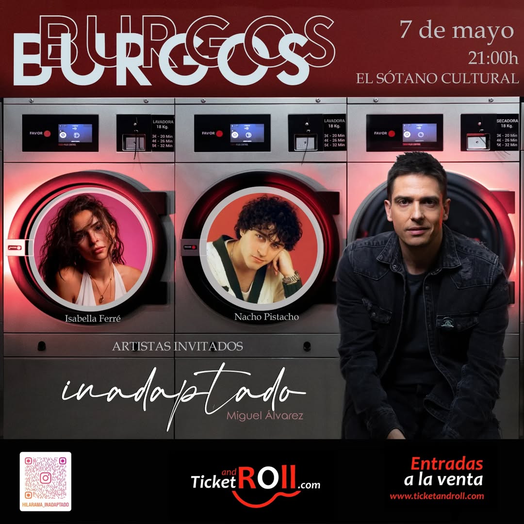 Miguel álvarez "inadaptado" isabella ferré y nacho pistach0 en El Sótano Café Cultural, Burgos