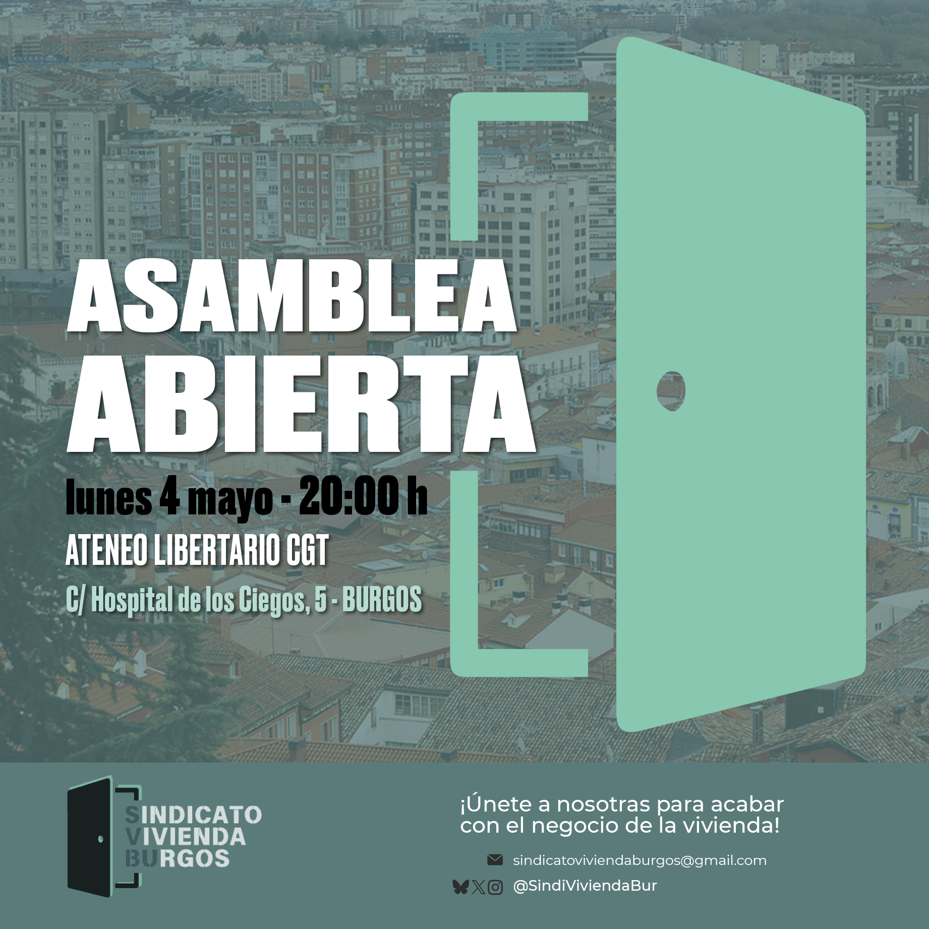 Asamblea abierta Sindicato de Vivienda de Burgos en Ateneo Libertario, Burgos