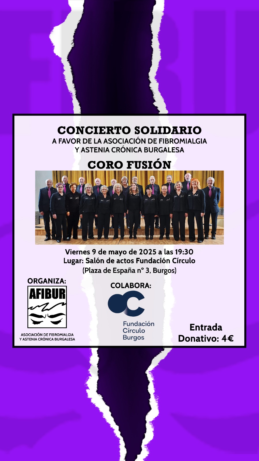 Concierto coro fusion en SALÓN DE ACTOS DEL CENTRO CÍVICO SAN AGUSTÍN, Burgos