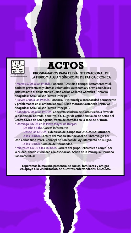 Actos dia internacional  de   fibromialgia