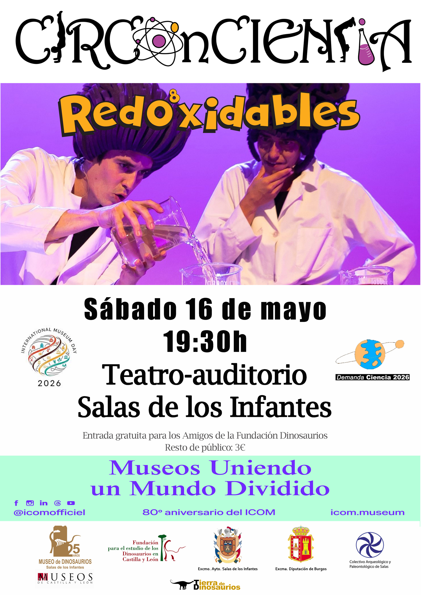 Circonciencia: espectáculo de divulgación científica y circo en Teatro Gran Casino, Salas de los Infantes, Burgos