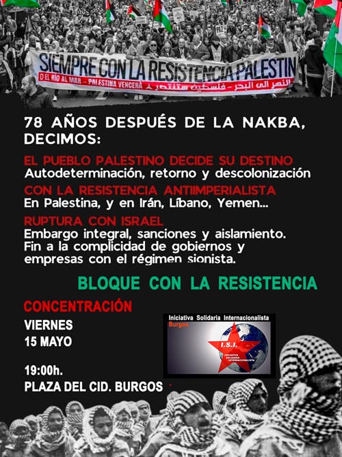 Manifestación "78 años de resistencia tras la Nakba"