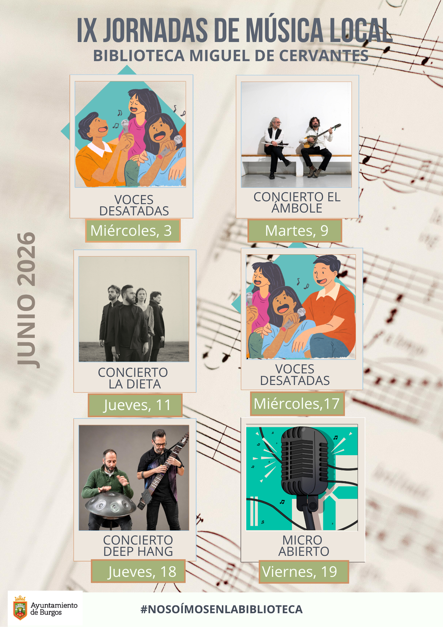 Ix semana música local. en Biblioteca Miguel de Cervantes, Burgos