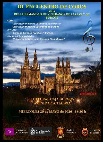 III Encuentro de Coros de la Real Hermandad de Veteranos en Cultural Caja de Burgos, Burgos