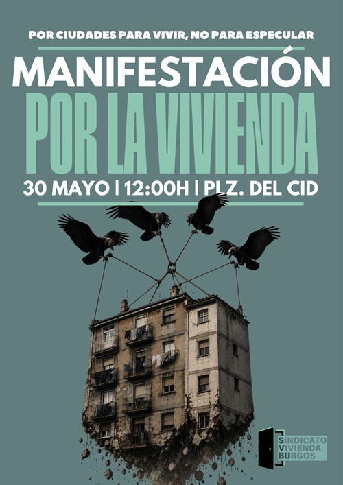 Manifestación Sindicato de Vivienda de Burgos