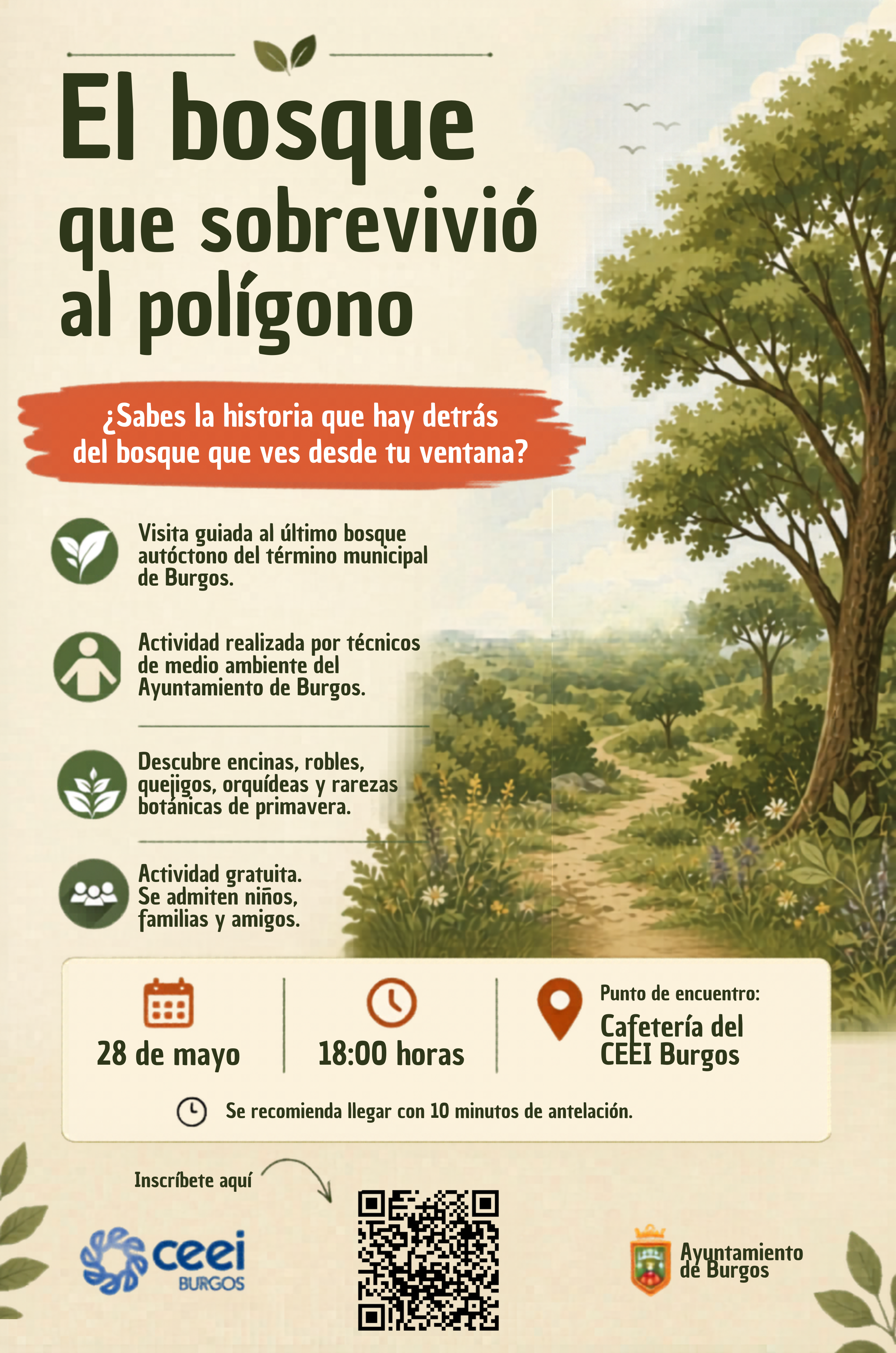 Visita Guiada: El Bosque que sobrevivió al Polígono en CEEI Burgos, Burgos
