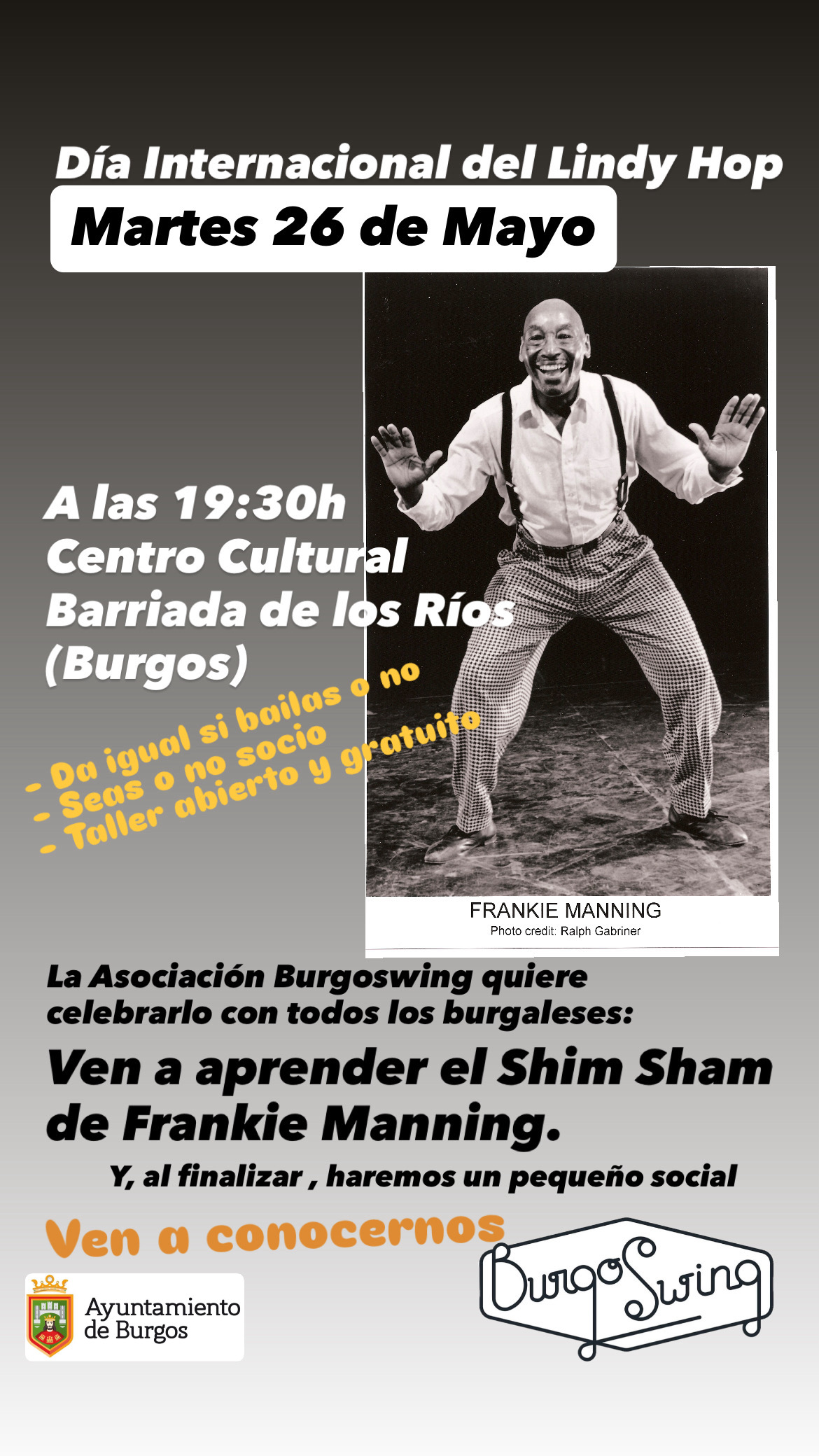 Día Internacional del Lindy Hop en Centro Cultural Barriada de los Ríos, Burgos