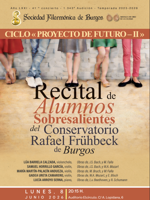 Recital de alumnos del Conservatorio Profesional de Música de Burgos en Auditorio elcírculo, Burgos