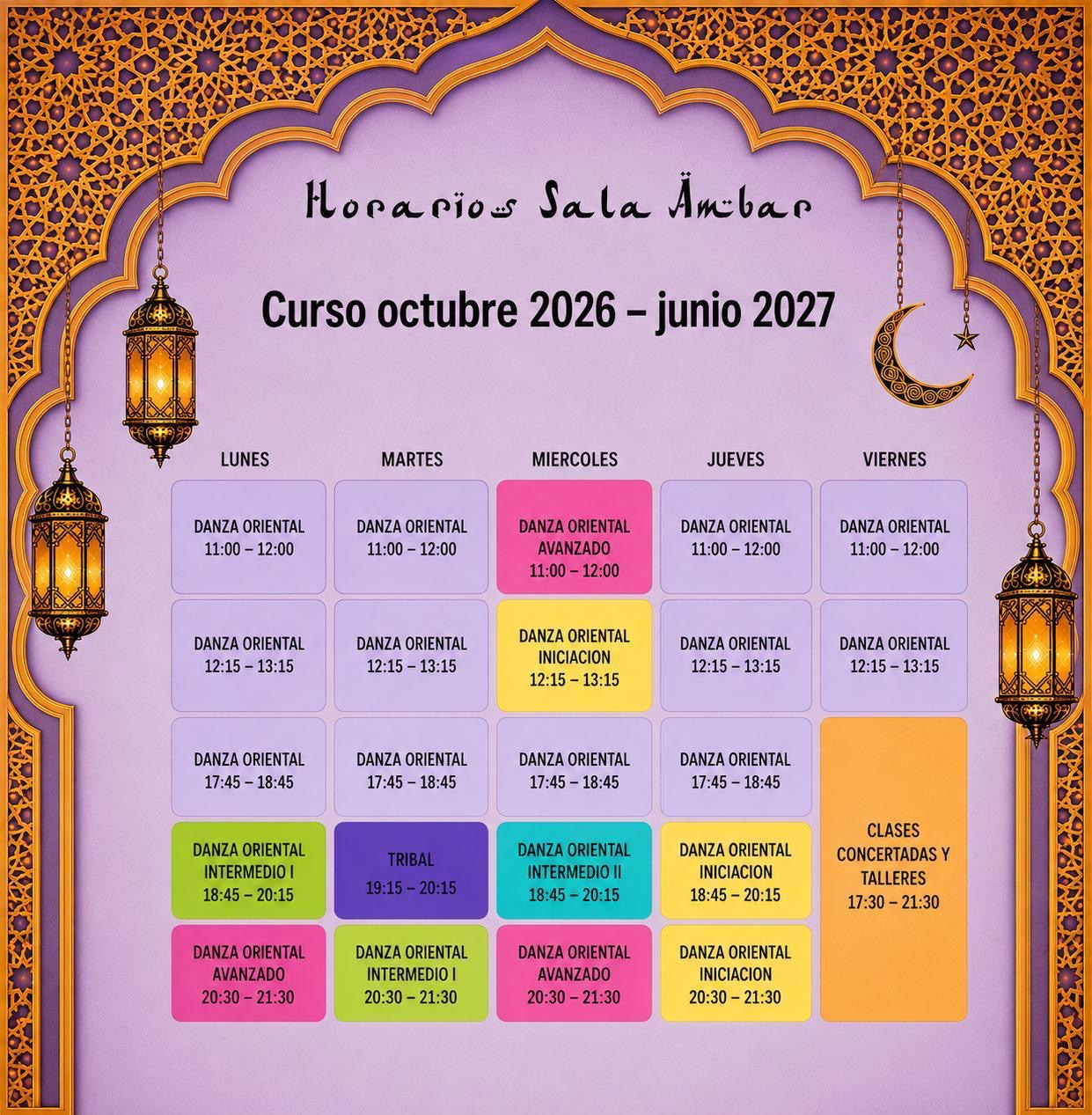 Inicio curso 2026/ 2027 danza oriental en Sala Ämbar en Sala Ambar, Burgos