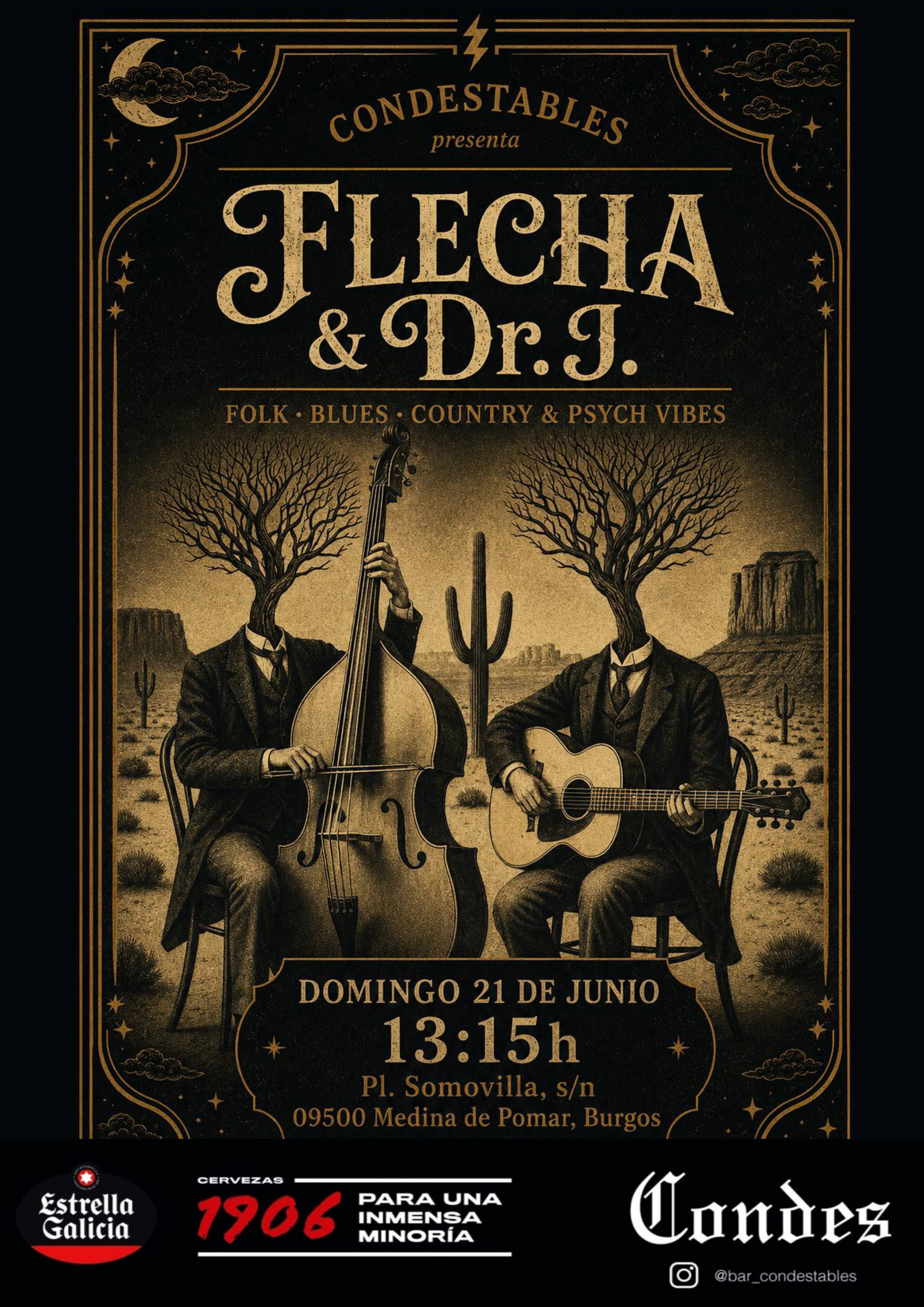 Flecha & Dr. J en Cafetería Condestables, Medina de Pomar, Burgos